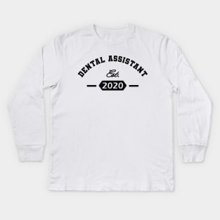 Dental Assistant Est. 2020 Kids Long Sleeve T-Shirt